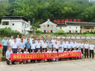 市人大常委会机关到梅县区梅南镇开展主题党日活动