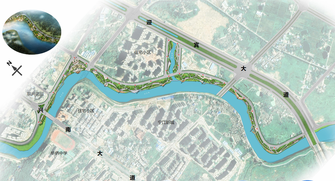 兴宁将建一个亲水公园和一个学校计划2020年建成