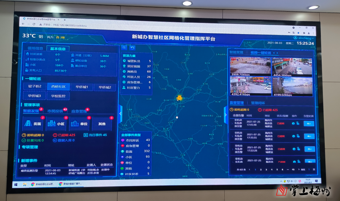 让科技智理社区梅县区新城办启用智慧社区网格化管理服务平台