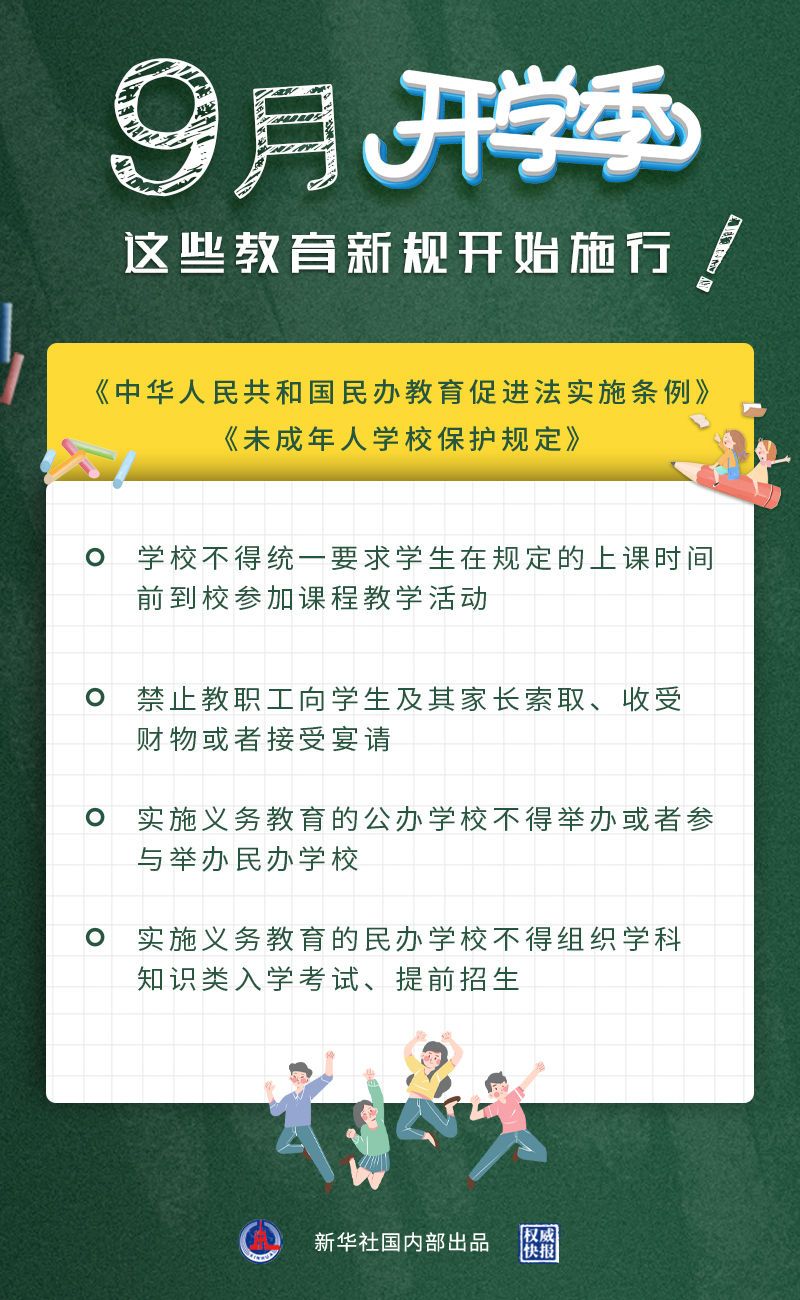 权威快报丨开学季,两个教育新规9月1日起施行