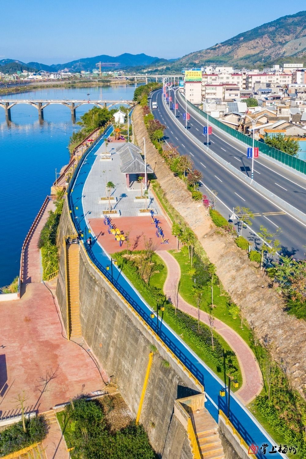 梅县区丙雁大堤这边,风景独好~_掌上梅州