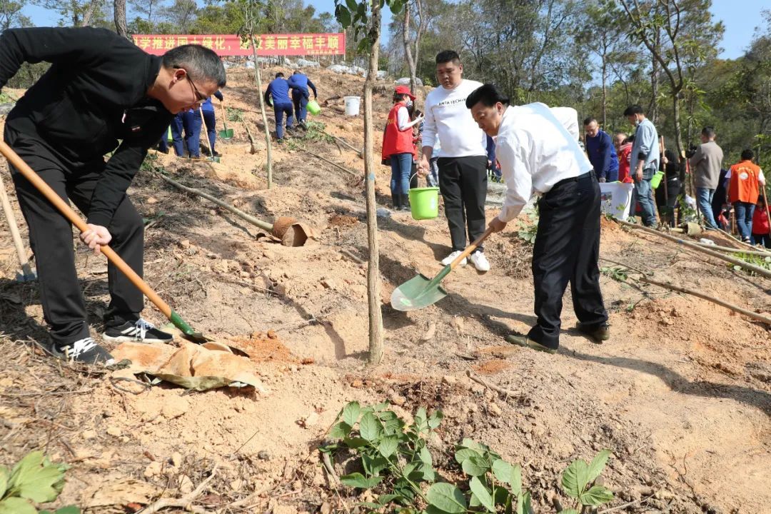 張志鋒羅達祥率隊參加全民義務植樹活動科學推進國土綠