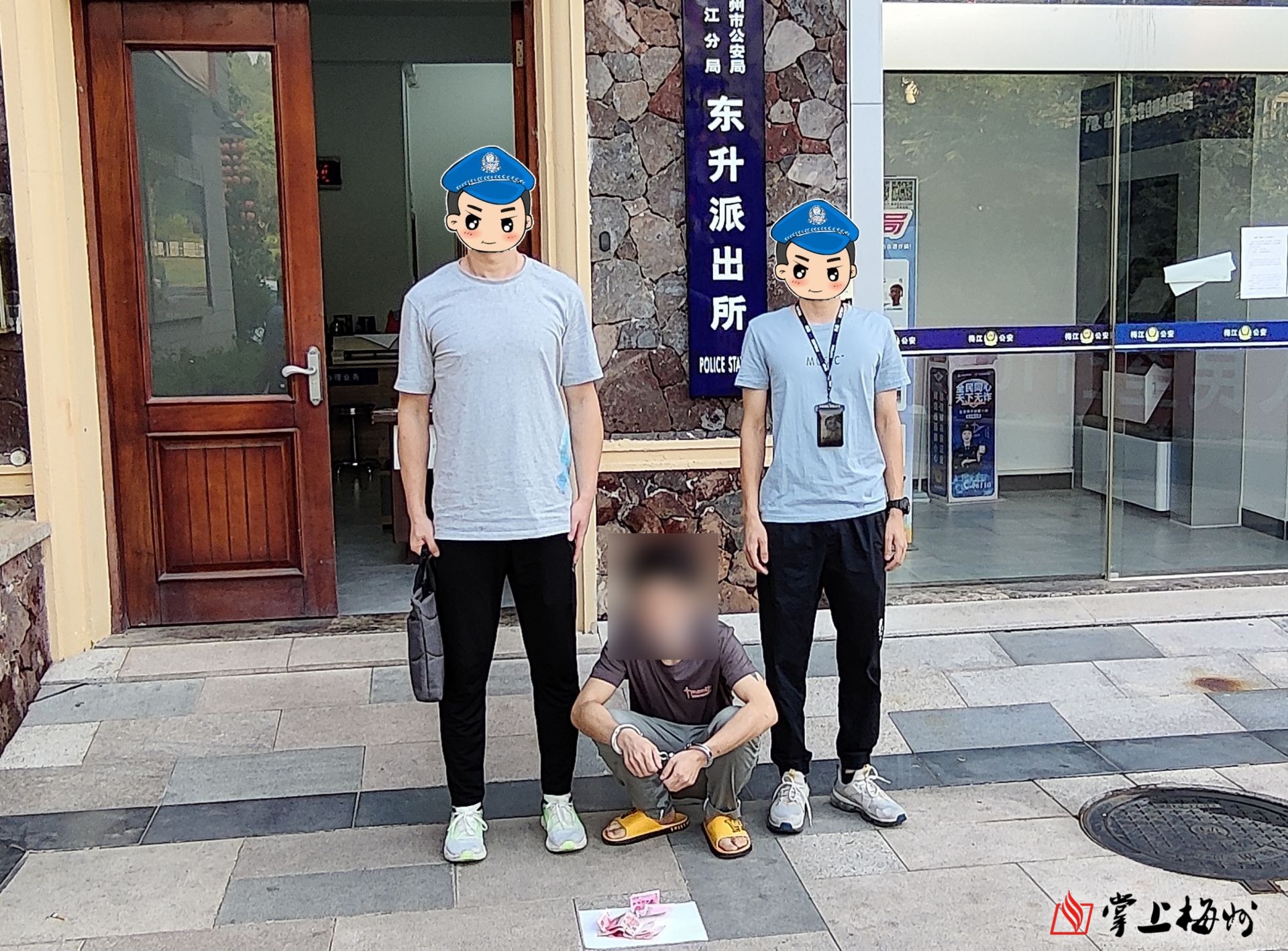 出狱后重操旧业一男子在梅城江南连续盗窃商铺被抓