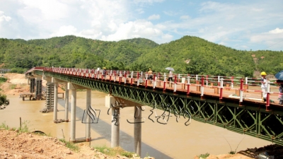 高陂水利工程临时交通桥通车啦！使用期6年