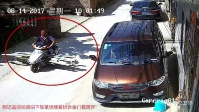 五华这小偷真“奇葩” ，专偷门框！