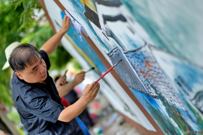 妙笔生花！画家上街绘“丰顺文化”