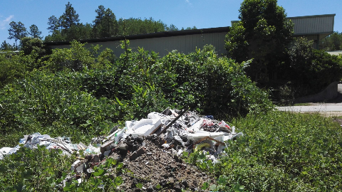 扎眼！五华这个村，绿丛中堆积“白色垃圾”