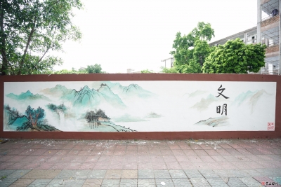 妙笔生花！画家上街绘“丰顺文化”