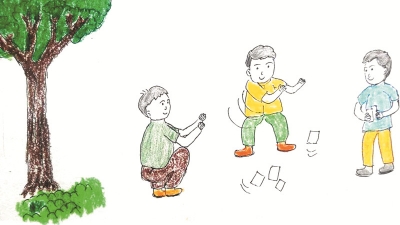 客家儿童传统游戏丨拍烟标