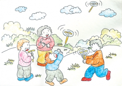 客家儿童传统游戏丨竹蜻蜓