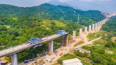 梅汕高铁又有新进展！丰顺段后安村特大桥连续梁今日合龙