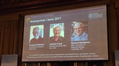 2017诺贝尔化学奖揭晓!瑞士美国英国科学家分享奖项！