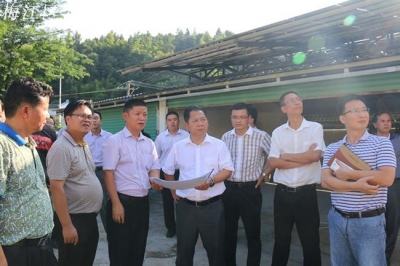 区委书记朱国城率队调研贫困村创建新农村示范村工作