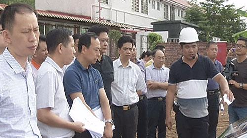省发改委来蕉督查县社会福利中心养老服务大楼建设