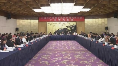 广东代表团举行全体会议：推选胡春华为团长，马兴瑞、任学锋为副团长