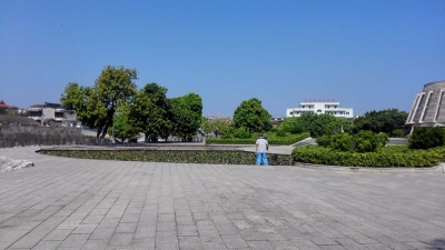 素质何在？客家公园荷花池边竟有人用渔网捕蜂