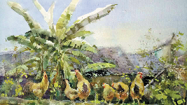 嘉应学院师生作品入选潮汕水彩画展