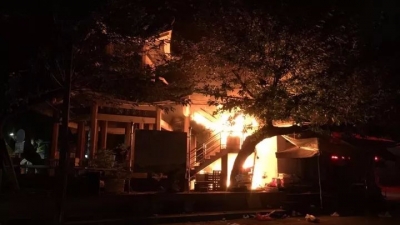 丰顺汤坑海舟园突起火，所幸并未造成人员伤亡