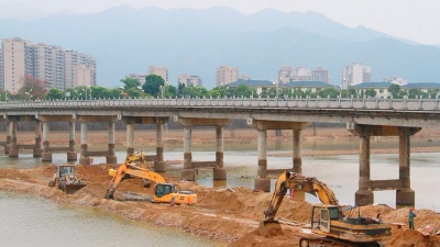 一图带你亲临蕉岭石窟河“十里画廊”蕉城段建设现场