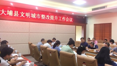 大埔县召开文明城市整改提升工作会议