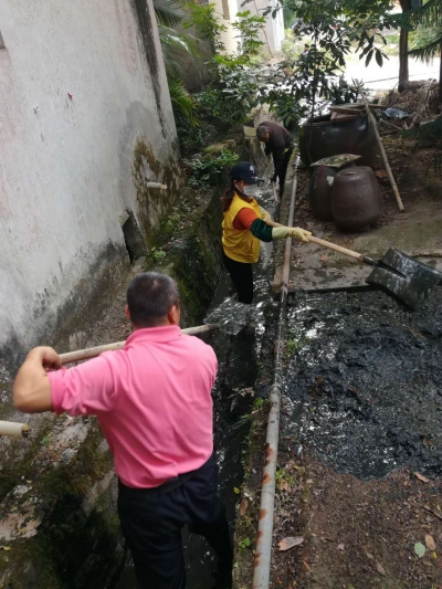 丰顺汤坑镇开展“三清三拆三整治”工作