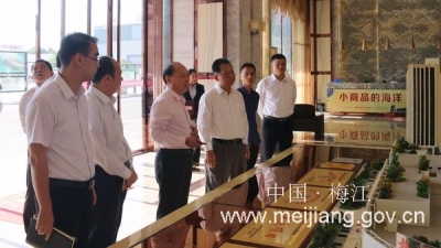 区委书记朱国城率队调研义乌小商品城项目建设工作