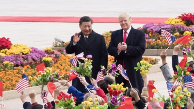 美国总统特朗普结束访华