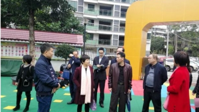 省教育厅到梅江区中小学、幼儿园检查指导后勤工作