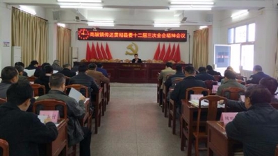 高陂镇召开传达贯彻县委十二届三次全会精神会议