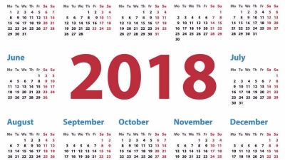 收藏！有了这份日历，2018年大事不错过！