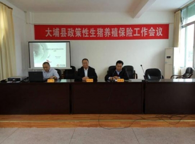 大埔畜牧兽医局召开大埔县政策性生猪养殖保险工作会议