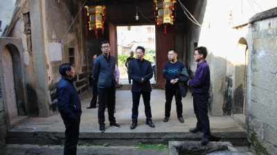 王忠泽率队到双华镇调研虎石村古村落保护开发工作