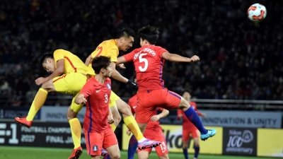 东亚杯揭幕战：国足2比2战平韩国