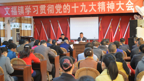 党的十九大代表徐文坚到文福镇宣讲党的十九大精神