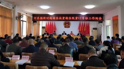 河东镇召开新时期精准扶贫精准脱贫攻坚12月份工作例会