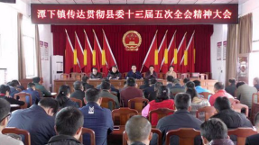 潭下镇召开传达贯彻县委十三届五次全会精神会议