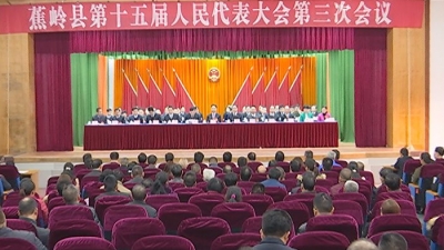 圆满完成各项议程，蕉岭县十五届人大三次会议胜利闭幕