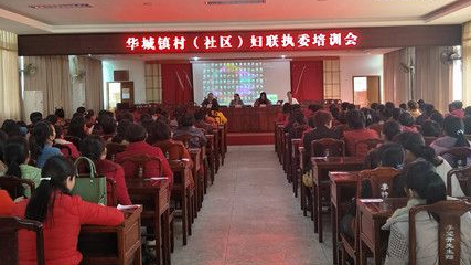 华城镇召开村（社区）妇联执委培训会