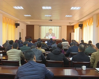 蕉岭组织收看收听省市全面推行河长制工作电视电话会议