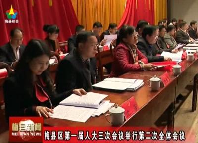 梅县区第一届人大三次会议举行第二次全体会议