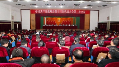 中共蕉岭县第十三次代表大会第三次会议召开