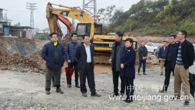 梅江区主要领导调研东升工业园区建设工作