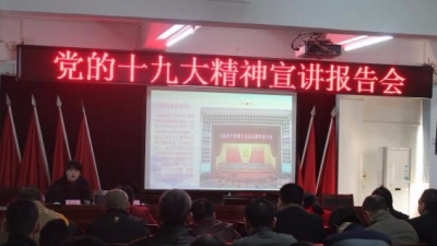 长沙镇召开党的十九大精神宣讲报告会