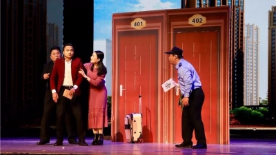 《门锁坏了》参加省廉政小品曲艺创作大赛优秀作品展演