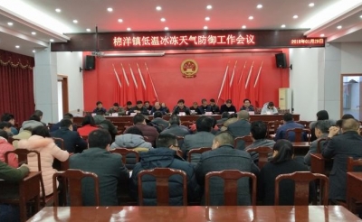 棉洋镇召开低温冰冻天气防御工作会议