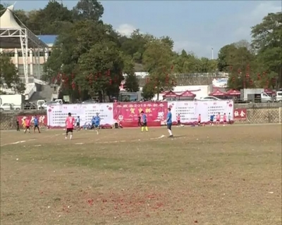 丰顺籍150名足球爱好者展球技庆新春