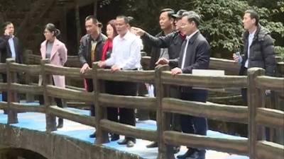 寒石教授为八乡山大峡谷景区规划建设“把脉开方”