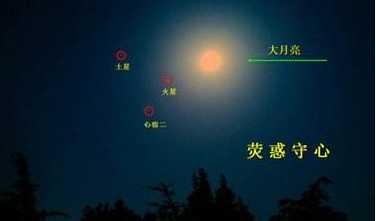 10日晨天宇上演“荧惑守心”天象 看火星和心宿二“争红斗艳”