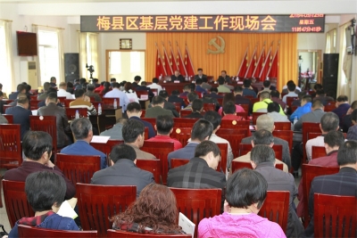 梅县区召开基层党建工作现场会：推动基层党组建设全面进步