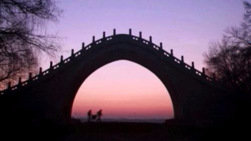 小记者宋婷婷作品丨享受桥边的晚霞